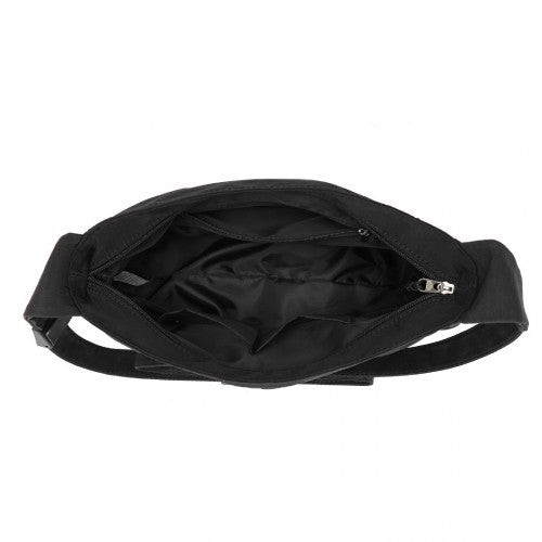 MSM2424 - Miss Lulu Ultra-Light Water-Resistant Urban Casual Commuter Crossbody Bag - Black | Neil's Luggage Store