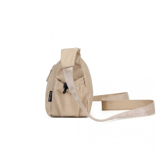 MSM2424 - Miss Lulu Ultra-Light Water-Resistant Urban Casual Commuter Crossbody Bag - Khaki | Neil's Luggage Store