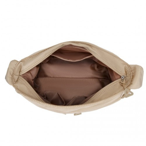 MSM2424 - Miss Lulu Ultra-Light Water-Resistant Urban Casual Commuter Crossbody Bag - Khaki | Neil's Luggage Store
