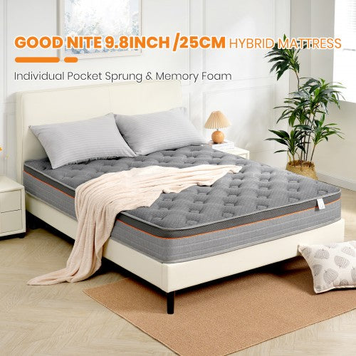 MTS007 Good Nite 7 Zone Hybrid Pocket Springs Mattress Medium Firm 120x190x25cm | Neil's Luggage Store