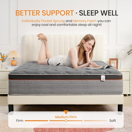 MTS007 Good Nite 7 Zone Hybrid Pocket Springs Mattress Medium Firm 120x190x25cm | Neil's Luggage Store