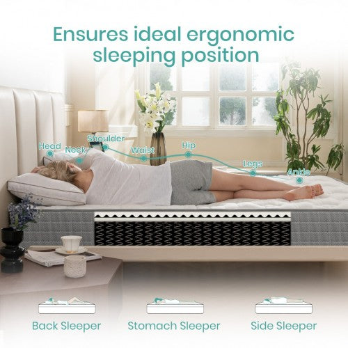 MTS008 - Good Nite Memory Foam & Bonnell Spring Mattress – Pressure Relief, Breathable & Hypoallergenic Comfort - 150×190×18cm | Neil's Luggage Store