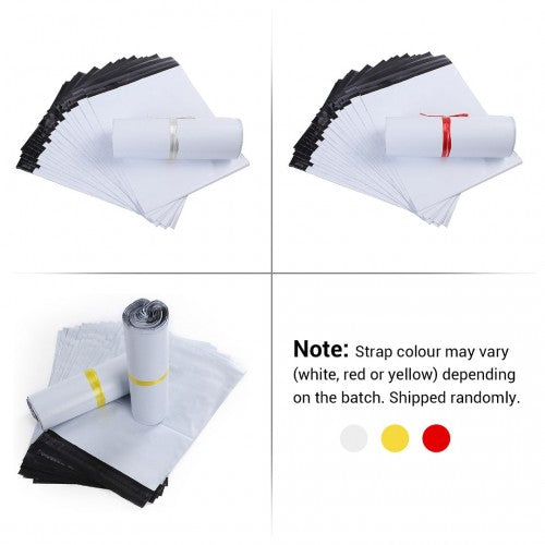 MAIL M 100 - Poly Mail Bags Medium Size 10"x14" Waterproof, Tear-Resistant, Self-Seal Postal Bags - 100 Pieces