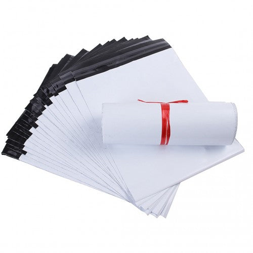 MAIL M 100 - Poly Mail Bags Medium Size 10"x14" Waterproof, Tear-Resistant, Self-Seal Postal Bags - 100 Pieces
