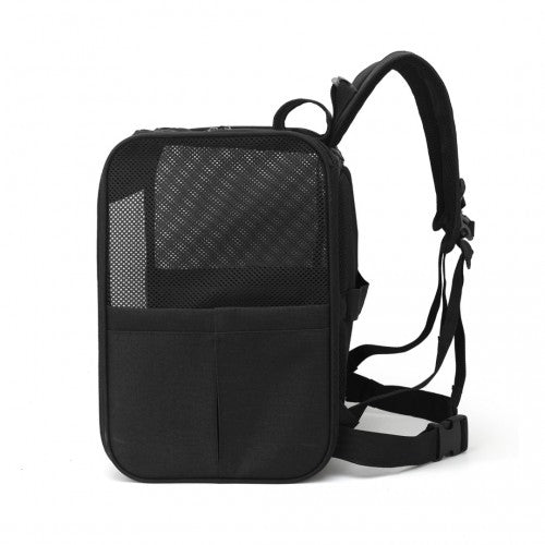 PTD2440 - Dogat Foldable And Durable Pet Backpack Carrier Travel Bag for Cats and Small Dogs - Black | Neil's Luggage Store