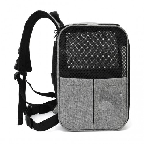PTD2440 - Dogat Foldable And Durable Pet Backpack Carrier Travel Bag for Cats and Small Dogs - Grey | Neil's Luggage Store