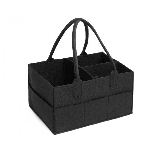 S2049 - Kono Felt Caddy Organiser With Storage - Black - Neils Luggage Store