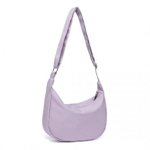 S2314 - Water-resistant Portable Crescent Shoulder Cross Body Bag - Purple | Neil's Luggage Store