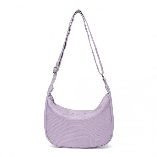 S2314 - Water-resistant Portable Crescent Shoulder Cross Body Bag - Purple | Neil's Luggage Store