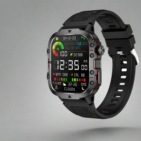 Men Military Rugged Smart Watch IP68 5ATM Outdoor Sports Fitness Tracker 1.96