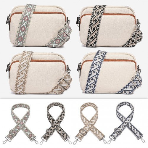 Miss Lulu Adjustable Patterned Shoulder Strap for All Bag Types Black | Neil's Luggage Store