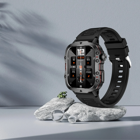 Men Military Rugged Smart Watch IP68 5ATM Outdoor Sports Fitness Tracker 1.96