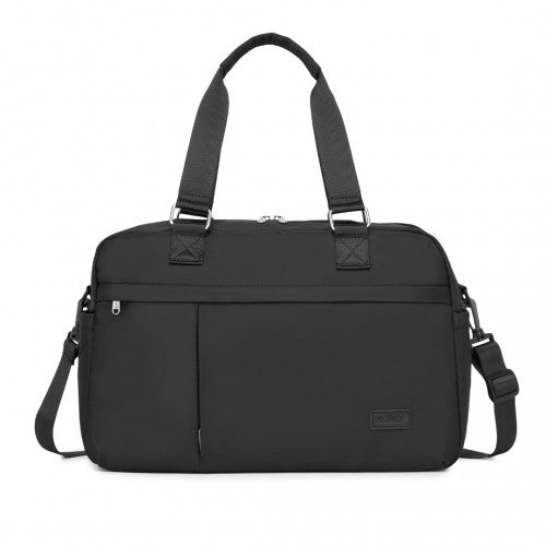 Kono Multi-Functional Large Travel Tote & Duffel Bag with Expandable Compartment & Wet/Dry Pocket - Black