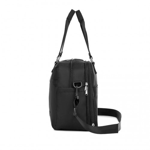 Kono Multi-Functional Large Travel Tote & Duffel Bag with Expandable Compartment & Wet/Dry Pocket - Black