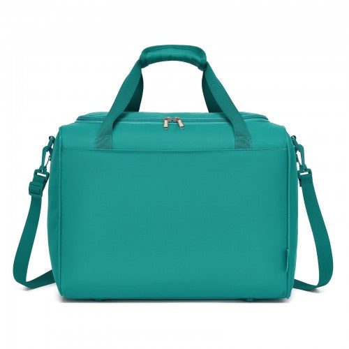TVK2521 - Kono Compact and Lightweight 40×30×20 Personal-Item Travel Bag - U-Zip Wide Opening And Trolley Sleeve - Blue and Green | Neil's Luggage Store