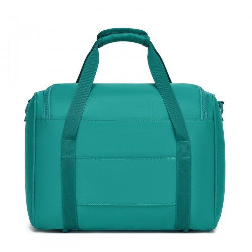 TVK2521 - Kono Compact and Lightweight 40×30×20 Personal-Item Travel Bag - U-Zip Wide Opening And Trolley Sleeve - Blue and Green | Neil's Luggage Store