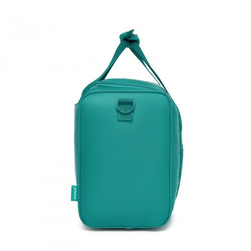 TVK2521 - Kono Compact and Lightweight 40×30×20 Personal-Item Travel Bag - U-Zip Wide Opening And Trolley Sleeve - Blue and Green | Neil's Luggage Store