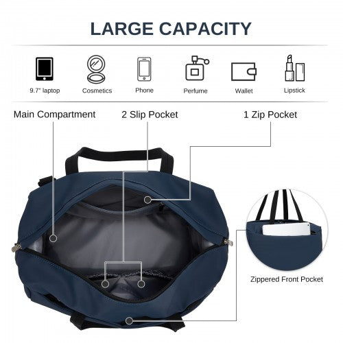 TVK2522 - Kono 40×30×20cm Cabin Approved Travel Bag - Versatile Carry-On Shoulder Bag for Travel, Gym, Business & Daily Use - Navy | Neil's Luggage Store