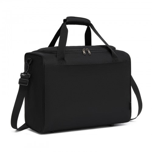 TVK2526 - Kono Spacious Airline-Approved Cabin Travel Duffel (40×30×20 cm) - Roomy Weekender with U-Zip Opening - Black | Neil's Luggage Store