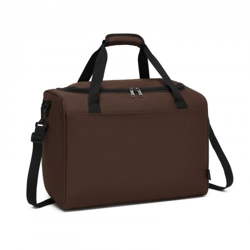 TVK2526 - Kono Spacious Airline-Approved Cabin Travel Duffel (40×30×20 cm) - Roomy Weekender with U-Zip Opening - Brown | Neil's Luggage Store