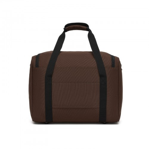 TVK2526 - Kono Spacious Airline-Approved Cabin Travel Duffel (40×30×20 cm) - Roomy Weekender with U-Zip Opening - Brown | Neil's Luggage Store