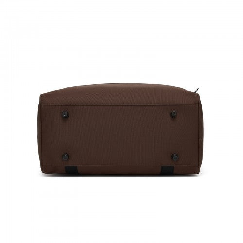 TVK2526 - Kono Spacious Airline-Approved Cabin Travel Duffel (40×30×20 cm) - Roomy Weekender with U-Zip Opening - Brown | Neil's Luggage Store
