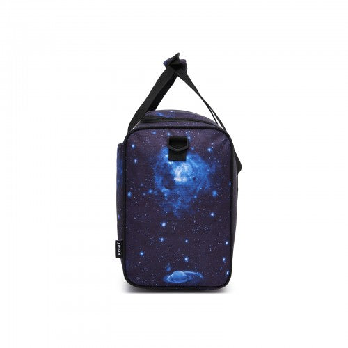 TVK2526 - Kono Spacious Airline-Approved Cabin Travel Duffel (40×30×20 cm) - Roomy Weekender with U-Zip Opening - Galaxy Blue by LuluBags