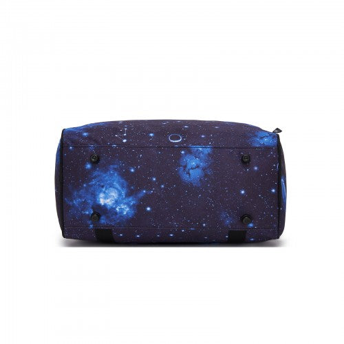 TVK2526 - Kono Spacious Airline-Approved Cabin Travel Duffel (40×30×20 cm) - Roomy Weekender with U-Zip Opening - Galaxy Blue by LuluBags