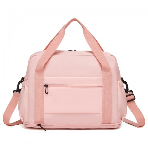 TVK2613 - Kono Expandable Cabin Travel Bag 40×30×20cm - Large Capacity, Water-Resistant, Multi-Compartment Weekend & Carry-On Tote - Pink | Neil's Luggage Store