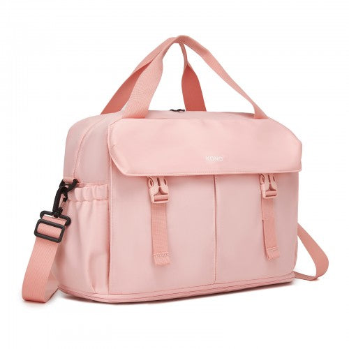 TVK2613 - Kono Expandable Cabin Travel Bag 40×30×20cm - Large Capacity, Water-Resistant, Multi-Compartment Weekend & Carry-On Tote - Pink | Neil's Luggage Store