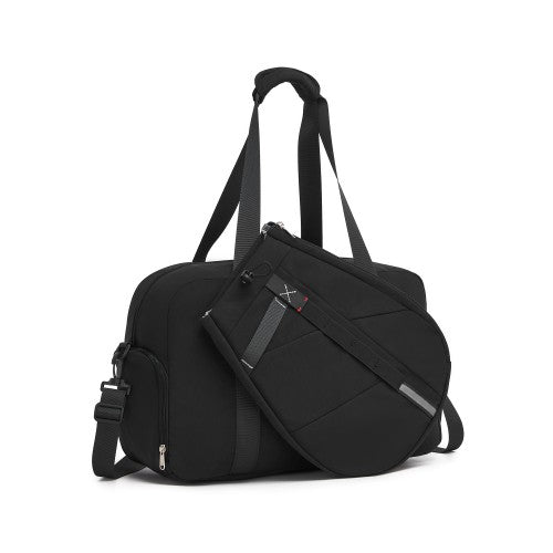 Kono 25L Modular Tennis Travel Gym Bag With Detachable Racket Sleeve Black | Neil's Luggage Store