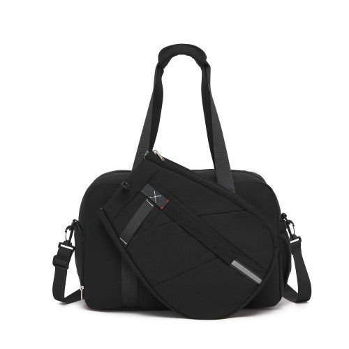 Kono 25L Modular Tennis Travel Gym Bag With Detachable Racket Sleeve Black | Neil's Luggage Store