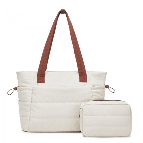 2 Piece Women Tote Bag Set Water Repellent Nylon With Laptop Compartment | Neil's Luggage Store