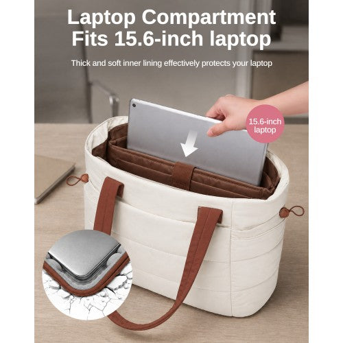 2 Piece Women Tote Bag Set Water Repellent Nylon With Laptop Compartment | Neil's Luggage Store