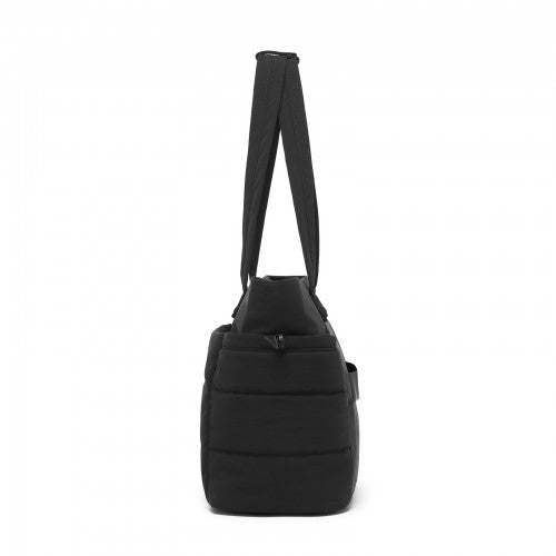 Womens 2 Piece Water Repellent Tote Bag Set With Laptop Compartment Black | Neil's Luggage Store
