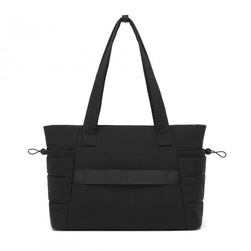 Womens 2 Piece Water Repellent Tote Bag Set With Laptop Compartment Black | Neil's Luggage Store