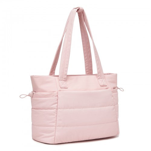 Women 2 Piece Water Repellent Tote Bag Set With Laptop Compartment Pink | Neil's Luggage Store
