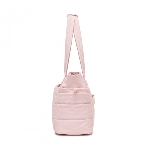 Women 2 Piece Water Repellent Tote Bag Set With Laptop Compartment Pink | Neil's Luggage Store
