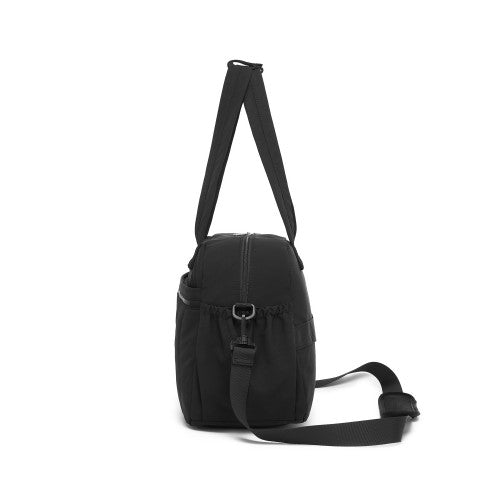 Lightweight 24L Quilted Women Travel Bag Set With Shoe Compartment Black | Neil's Luggage Store