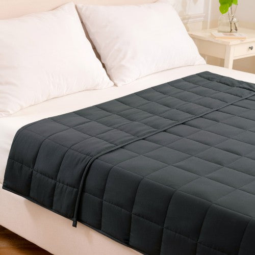 W-BLANKET - Good Nite Weighted Blanket 150×200 cm - Glass Beads, Breathable Microfibre, Even Weight for Calm, Cosy Sleep - Grey | Neil's Luggage Store
