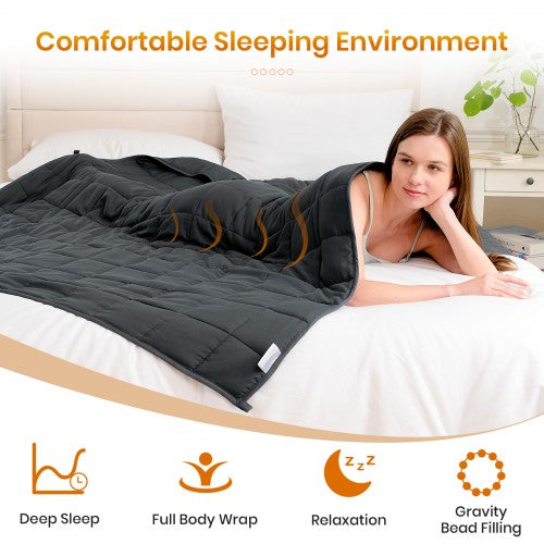 W-BLANKET - Good Nite Weighted Blanket 150×200 cm - Glass Beads, Breathable Microfibre, Even Weight for Calm, Cosy Sleep - Grey | Neil's Luggage Store