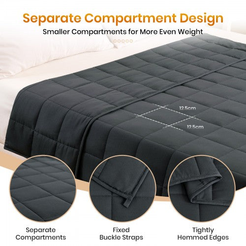 W-BLANKET - Good Nite Weighted Blanket 150×200 cm - Glass Beads, Breathable Microfibre, Even Weight for Calm, Cosy Sleep - Grey | Neil's Luggage Store