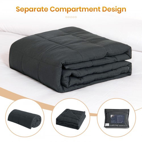 W-BLANKET - Good Nite Lightweight Edition Weighted Blanket 150×200 cm - Glass Beads, Breathable Microfibre, Even Weight for Calm, Cosy Sleep - Grey | Neil's Luggage Store