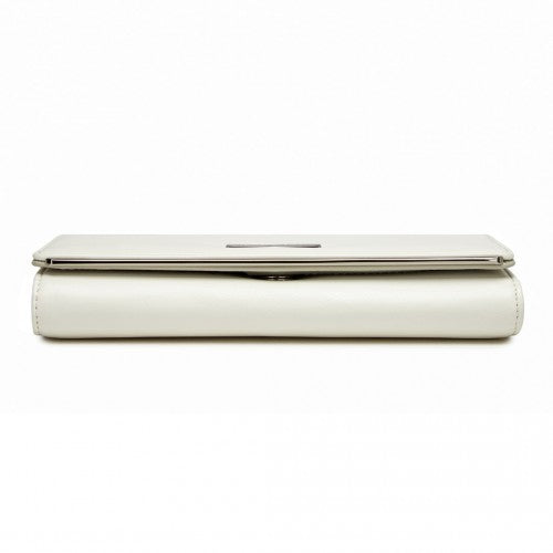 WTM2454 - Miss Lulu Sleek and Elegant Long Wallet for Women– A Timeless Accessory - White | Neil's Luggage Store