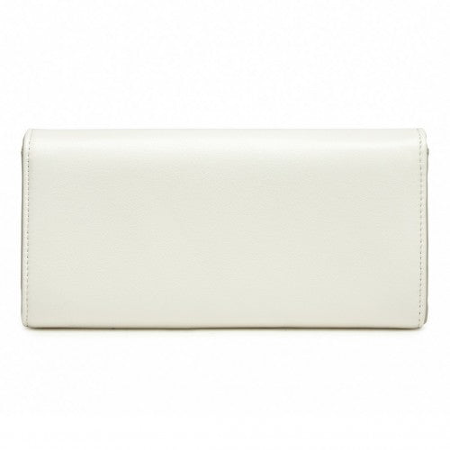 WTM2454 - Miss Lulu Sleek and Elegant Long Wallet for Women– A Timeless Accessory - White | Neil's Luggage Store