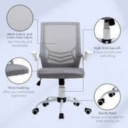 Office Chair, Gaming chair Ergonomic Desk Chair with Flip-up Arm and Lumbar Back Support for Home, Grey