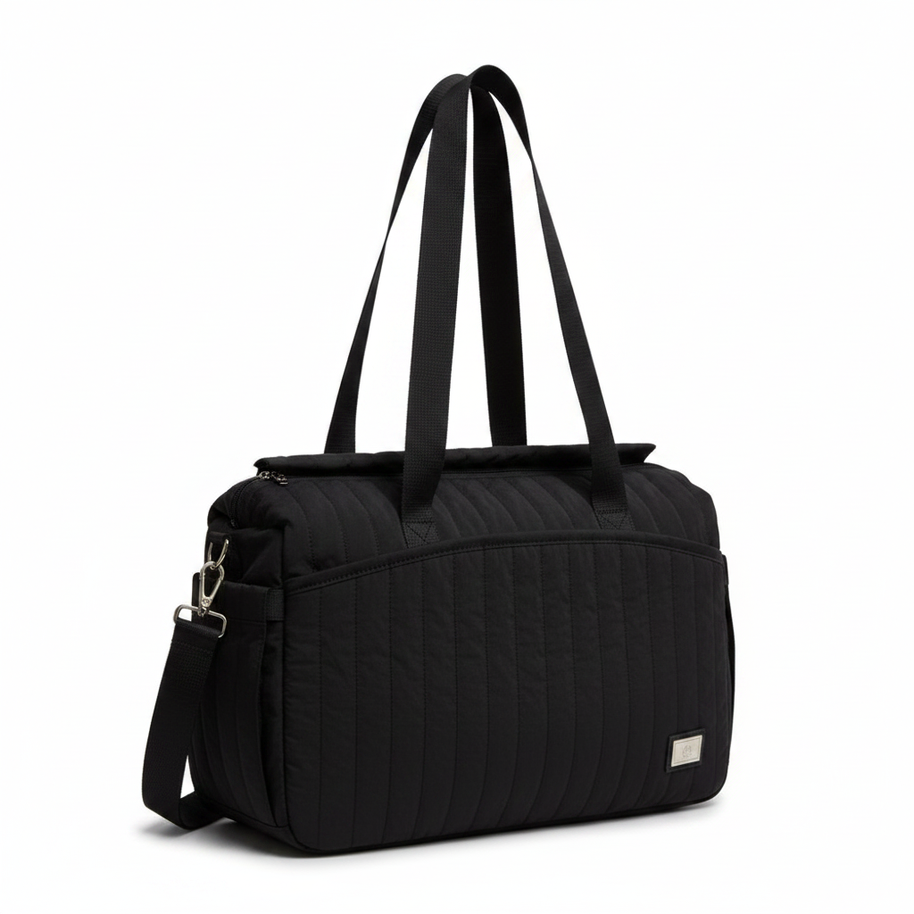 BCM2517 – Miss Lulu Stylish & Spacious Maternity Diaper Bag Black | Neil's Luggage Store