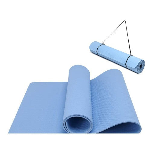 Yoga-1 - Kono TPE Non-slip Classic Yoga Mat - Blue | Neil's Luggage Store