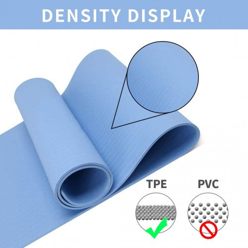 Yoga-1 - Kono TPE Non-slip Classic Yoga Mat - Blue | Neil's Luggage Store